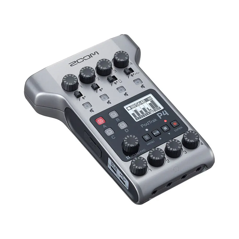 Zoom PodTrak P4 Grabador de podcasts multipista portátil 2
