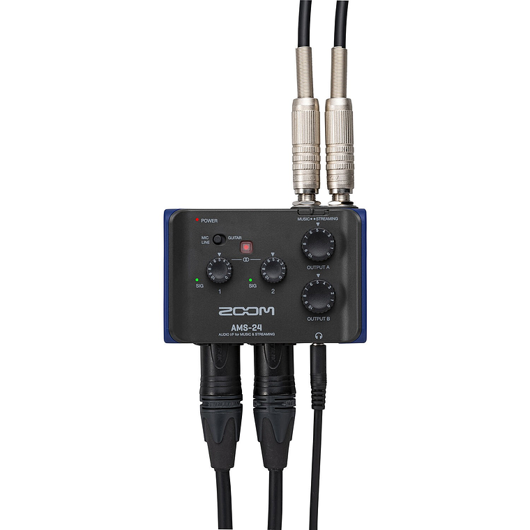Zoom AMS-24 2x4 USB Interfaz de Audio Para Streaming y Músicos 9