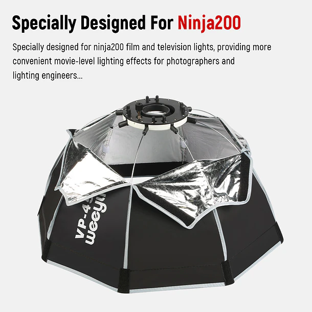 Weeylite VP-45 Caja Luz Octogonal Para Ninja 200 y Ninja 300 6