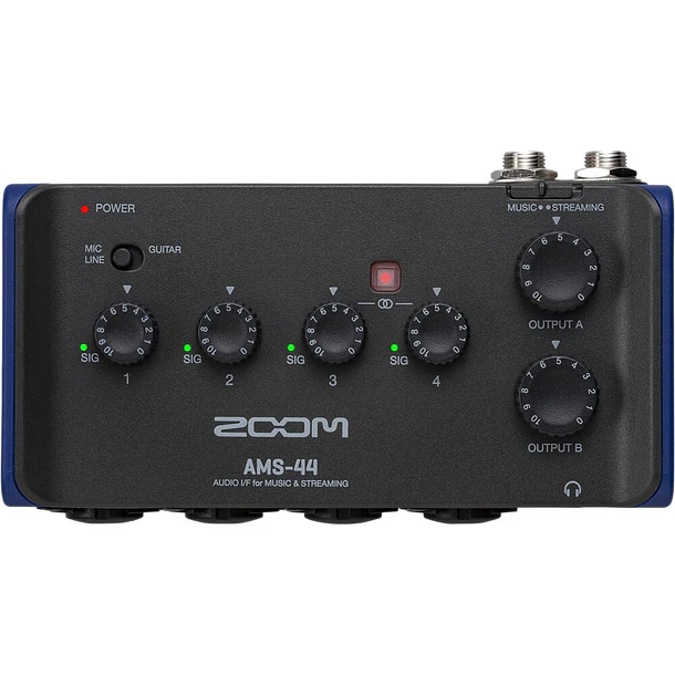 Zoom AMS-44 2x4 USB Interfaz de Audio Para Streaming y Músicos 4