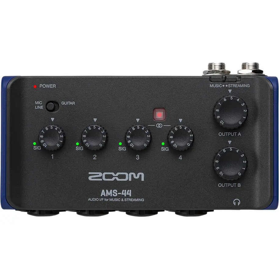 Zoom AMS-44 2x4 USB Interfaz de Audio Para Streaming y Músicos 4