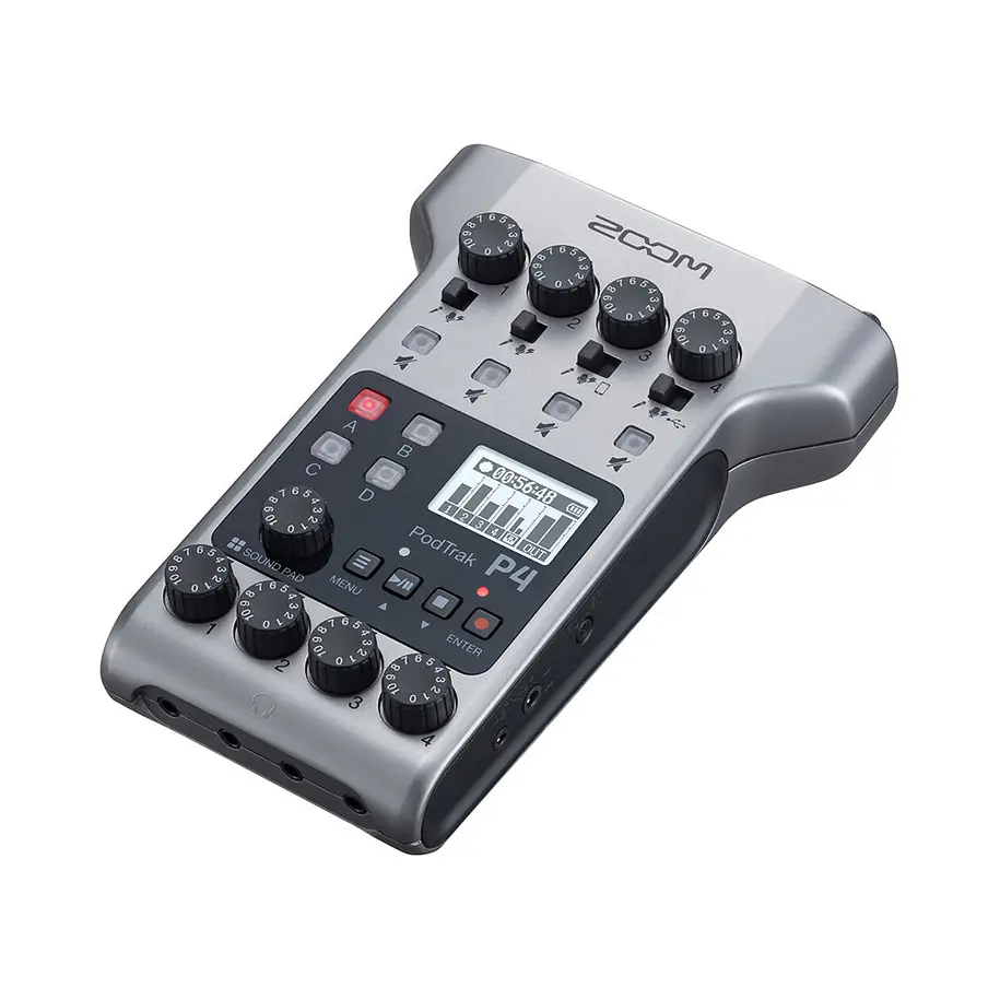 Zoom PodTrak P4 Grabador de podcasts multipista portátil 3