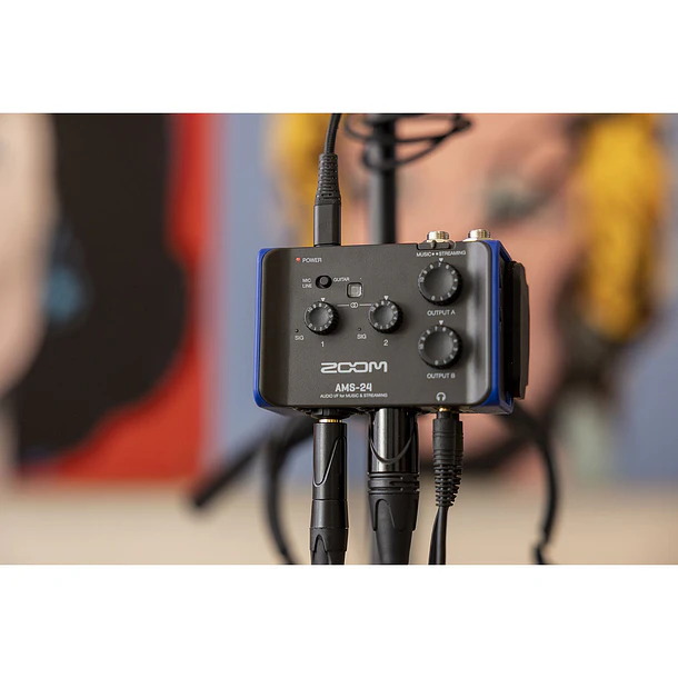Zoom AMS-24 2x4 USB Interfaz de Audio Para Streaming y Músicos 12