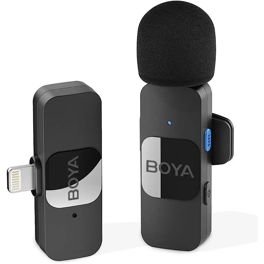 Boya BY-V1 Micrófono Inalámbrico Ultra Compacto y Portable 2.4GHz Conector Lightning 1