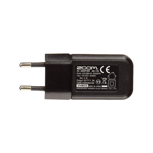 Zoom AD-17E Adaptador de Corriente Para F1, H1n, H2n, H5, H6, H8, R8, Q8, U-22, U-24 y U-44 2