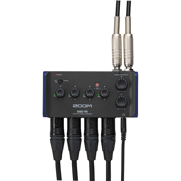 Zoom AMS-44 2x4 USB Interfaz de Audio Para Streaming y Músicos 10