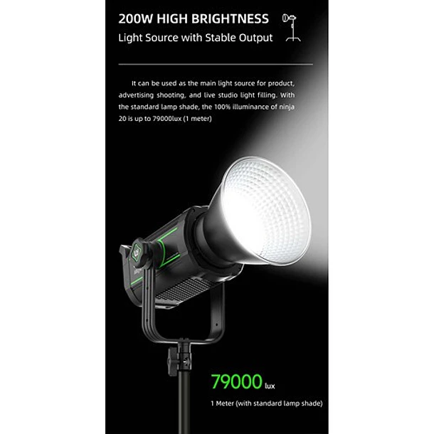 Viltrox Weeylite Ninja 20 Cañon Led 5.600K Montura Bowens 14