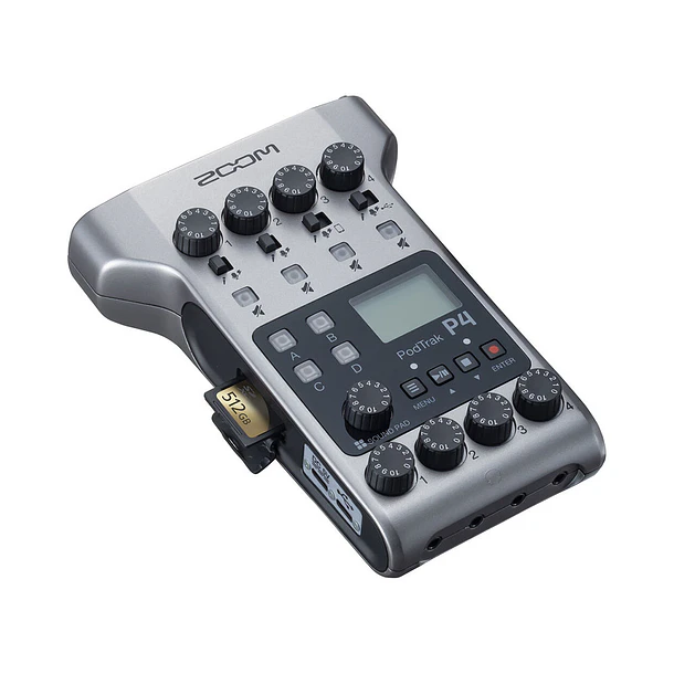 Zoom PodTrak P4 Grabador de podcasts multipista portátil 9