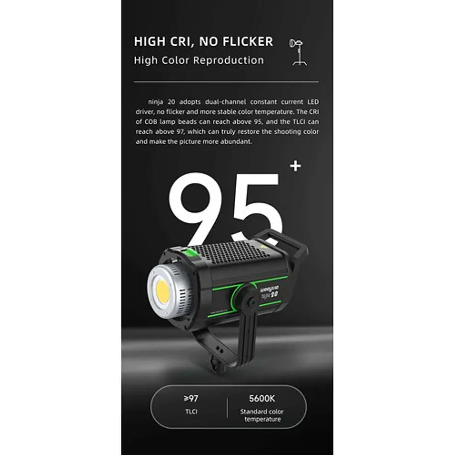 Viltrox Weeylite Ninja 20 Cañon Led 5.600K Montura Bowens 15