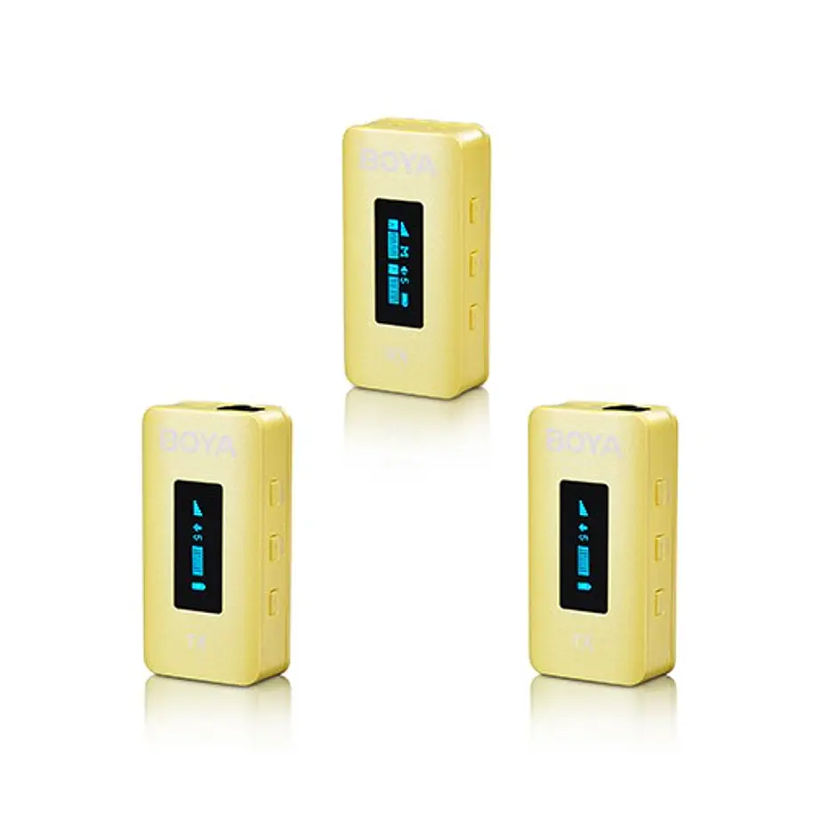 Boya BY-XM6-K2Y Micrófono Inalámbrico Doble  Compacto de 2.4GHz COLOR YELLOW 3