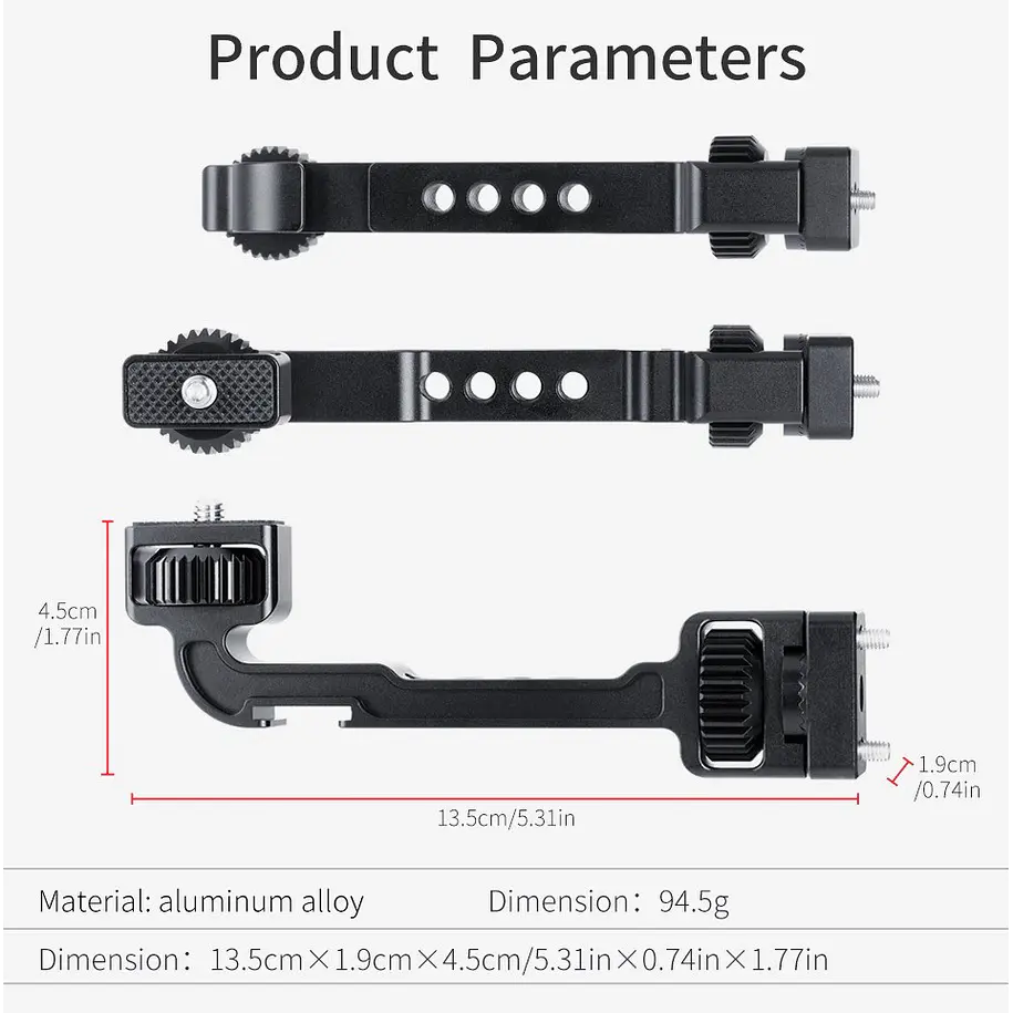 Uurig DH11 Barra de Extensión Para Dji Ronin S Permite Montar Luces, monitores y Micrófonos 1