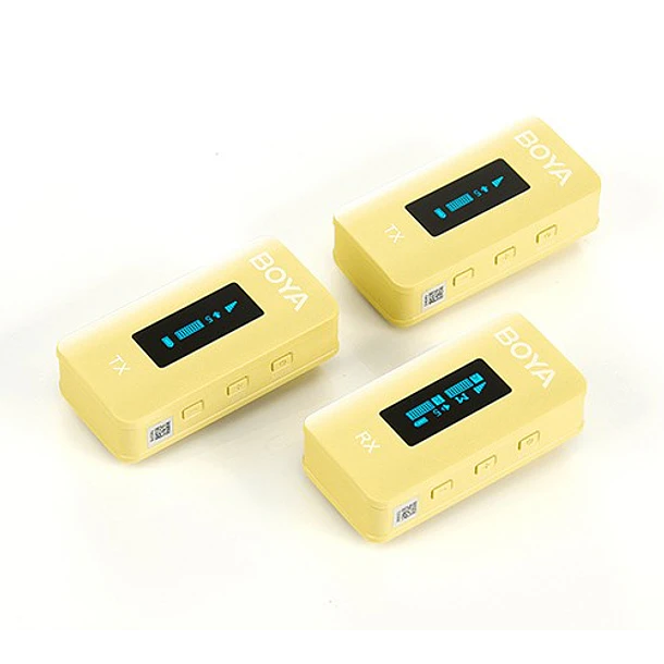 Boya BY-XM6-K2Y Micrófono Inalámbrico Doble  Compacto de 2.4GHz COLOR YELLOW 4