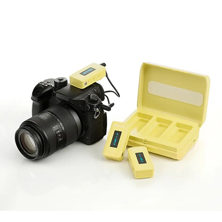 Boya BY-XM6-K2Y Micrófono Inalámbrico Doble  Compacto de 2.4GHz COLOR YELLOW 5