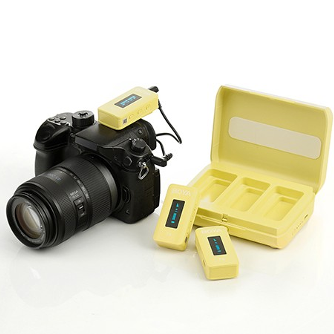 Boya BY-XM6-K2Y Micrófono Inalámbrico Doble  Compacto de 2.4GHz COLOR YELLOW 5