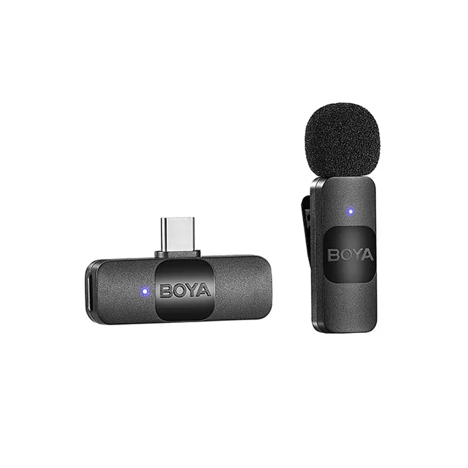 Boya BY-V10 Micrófono Inalámbrico Ultra Compacto y Portable 2.4GHz Conector USB-C 3