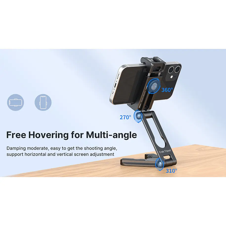 Ulanzi HP004 Crab Tripod Soporte Para Teléfonos en Trípode Multifunción 11