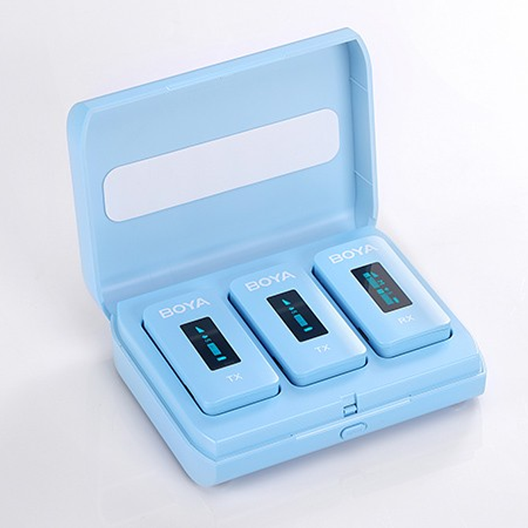 Boya BY-XM6-K2B Micrófono Inalámbrico Doble  Compacto de 2.4GHz COLOR BLUE 1