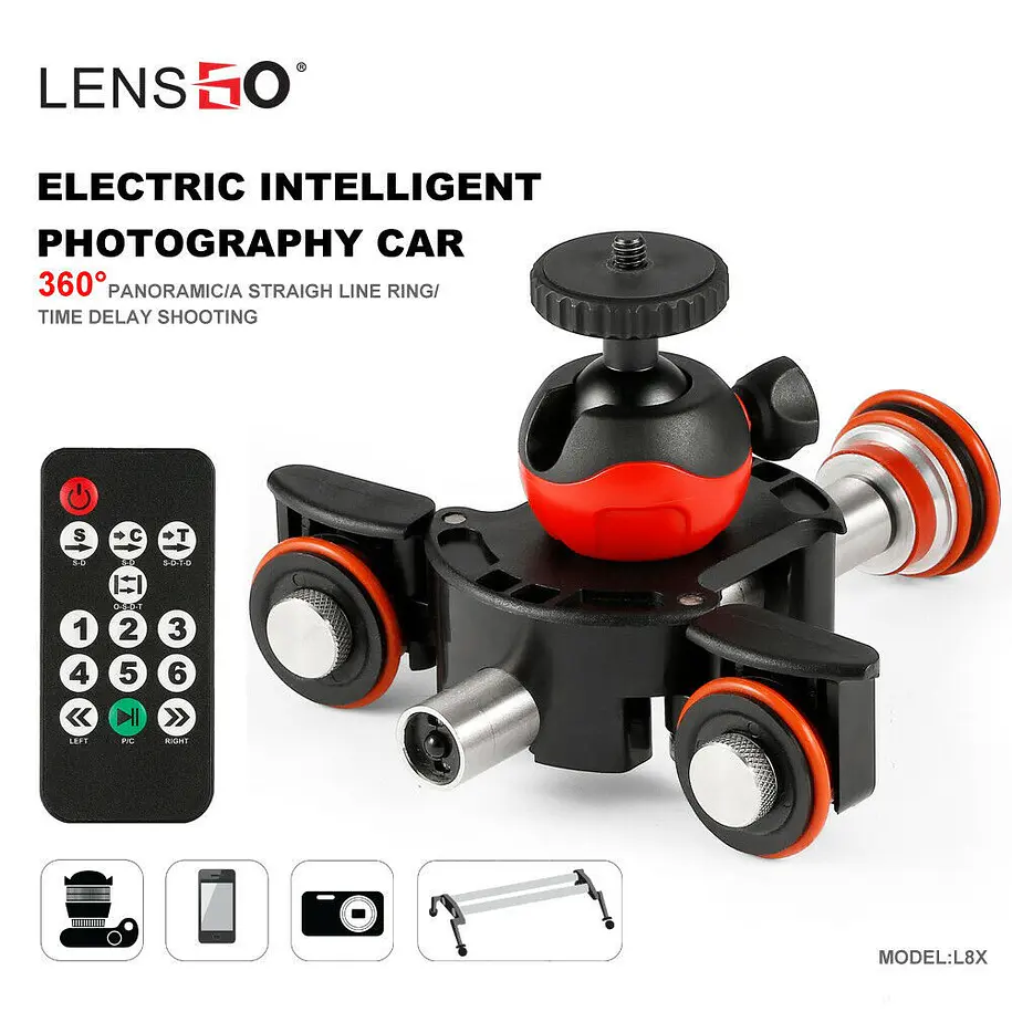 Lensgo L8x Dolly Slider a Control Remoto 4
