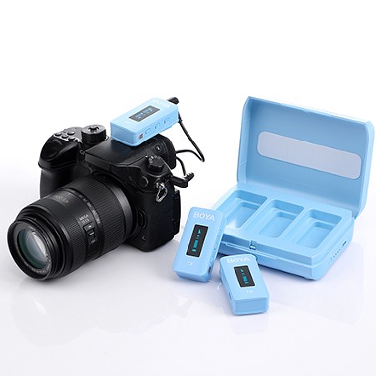 Boya BY-XM6-K2B Micrófono Inalámbrico Doble  Compacto de 2.4GHz COLOR BLUE 6