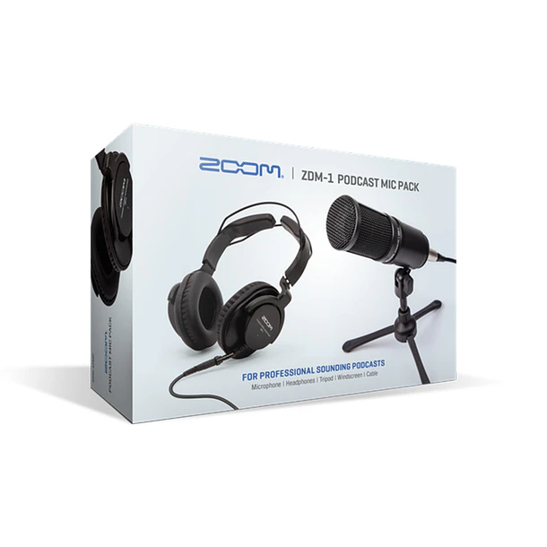 Zoom ZDM-1PMP Pack Podcast Micrófono Profesional Con Audífonos y Trípode 26