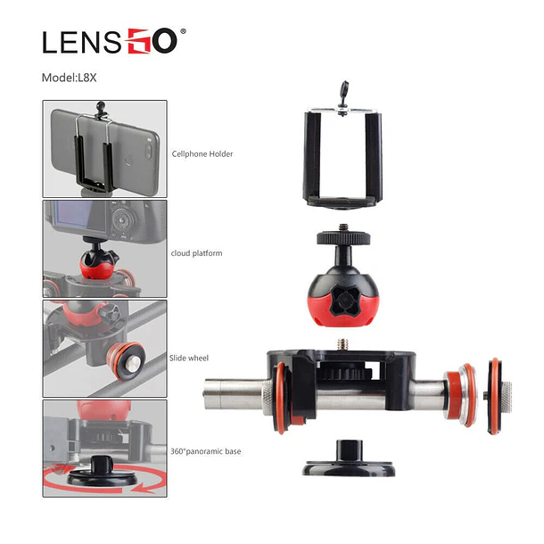 Lensgo L8x Dolly Slider a Control Remoto 10