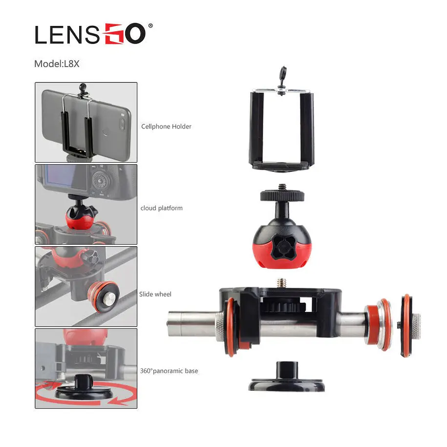 Lensgo L8x Dolly Slider a Control Remoto 10