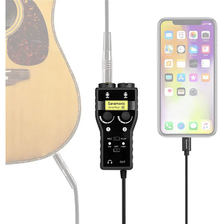 Saramonic Interfaz De 2 Canales, I-Xlr, 6,3 Mm., Trs Con Conector Lightning 3