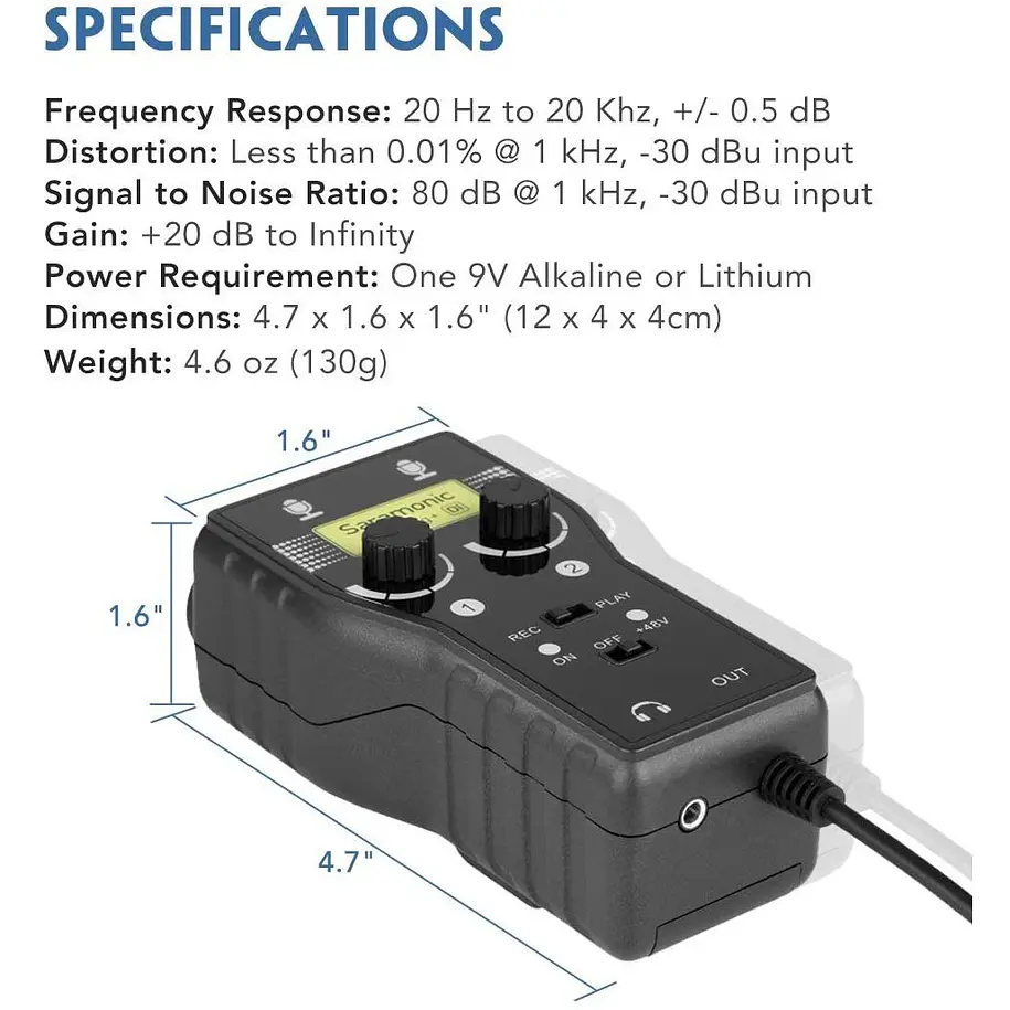 Saramonic Interfaz De 2 Canales, I-Xlr, 6,3 Mm., Trs Con Conector Lightning 4