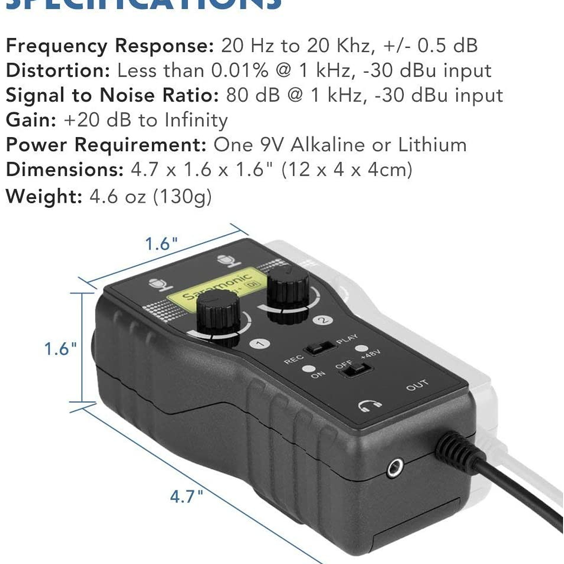 Saramonic Interfaz De 2 Canales, I-Xlr, 6,3 Mm., Trs Con Conector Lightning 4