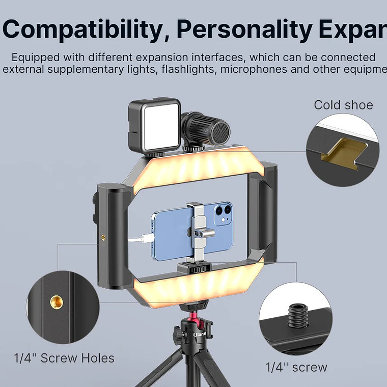 Ulanzi U-Rig Light Soporte Para Teléfonos y Cámaras Mirrorless Con Luz Led 5