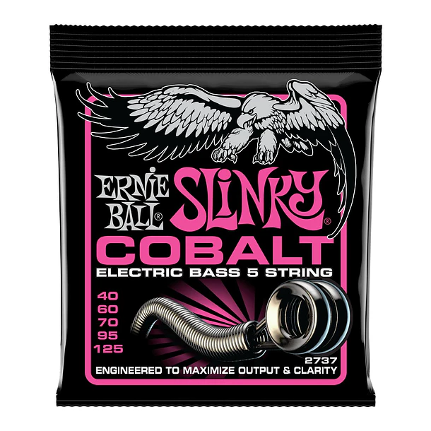 Ernie Ball P02737 Cuerdas Bajo Electrico Super Slinky Cobalt 5-String 40-125 Ernie Ball 1