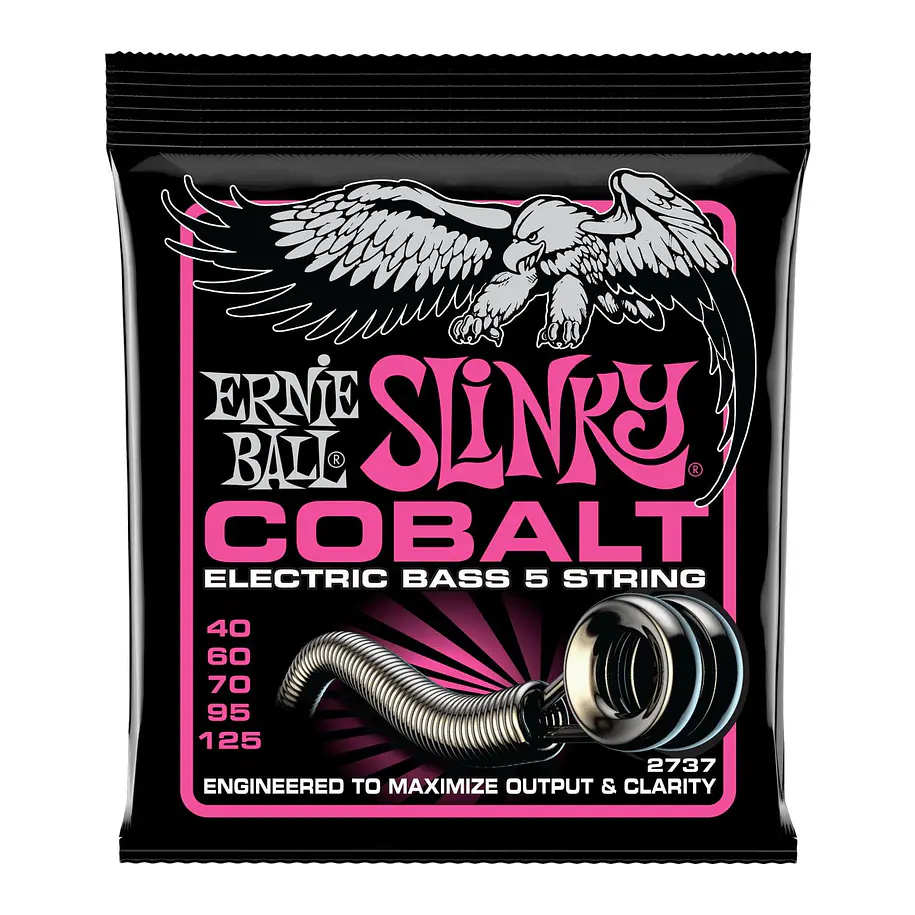 Ernie Ball P02737 Cuerdas Bajo Electrico Super Slinky Cobalt 5-String 40-125 Ernie Ball 1