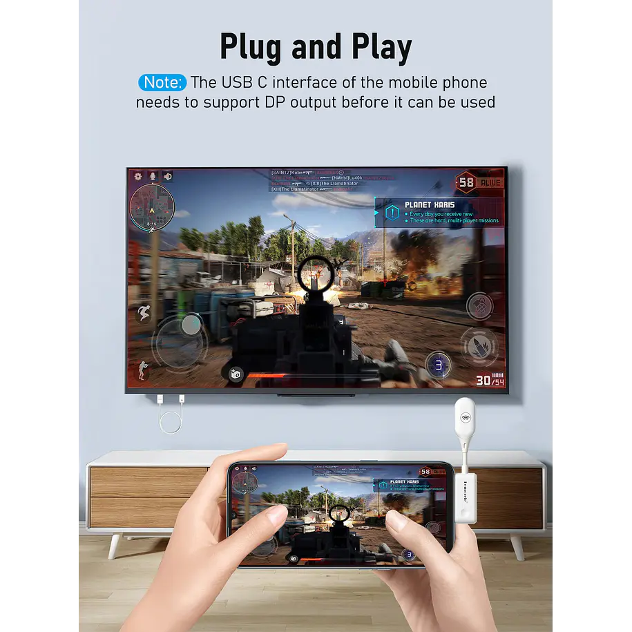 Lemorele P10 Transmisor de Video Inalámbrico Simple Desde USB-C a HDMI 6