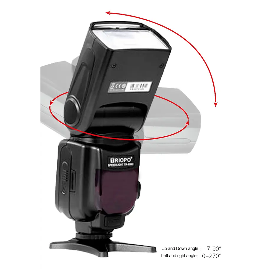 Triopo TR-950 Flash Montura Universal de Contacto Central 11