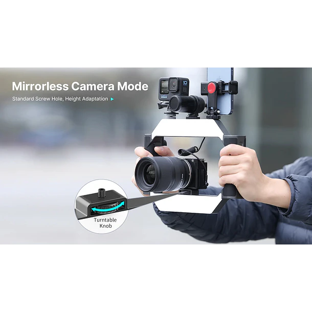 Ulanzi U-Rig Light Soporte Para Teléfonos y Cámaras Mirrorless Con Luz Led 23