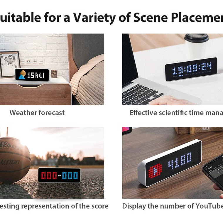 Ulanzi TC001 Pixel Smart Clock - Reloj Inteligente Contador de Seguidores 8