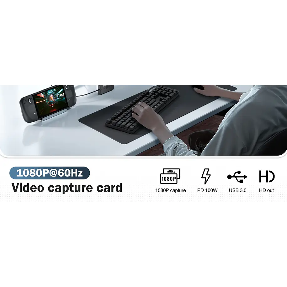 Lemorele AC-08-1 Capturadora de Video HD 1080P 3