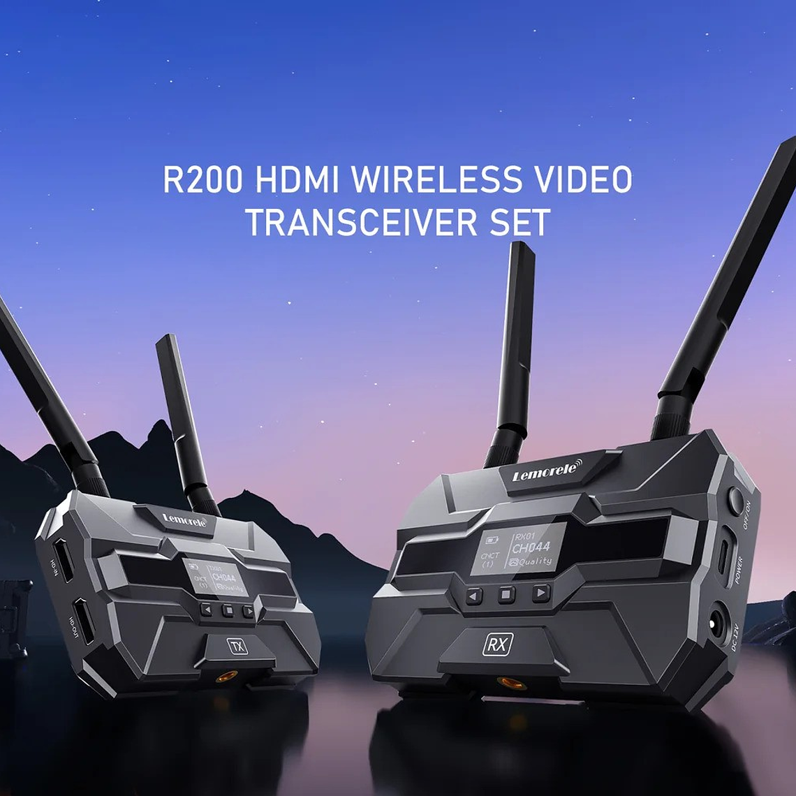 Lemorele R200  Kit Transmisor Video Inalámbrico Receptor y Baterías 13