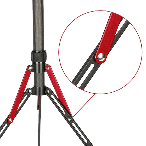 Triopo LS-255 Trípode Iluminación Ultra Liviano de Fibra de Carbono 11