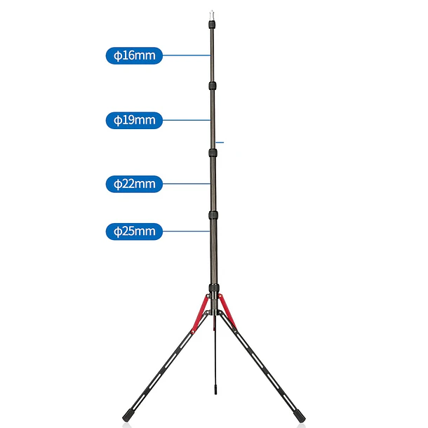 Triopo LS-255 Trípode Iluminación Ultra Liviano de Fibra de Carbono 12