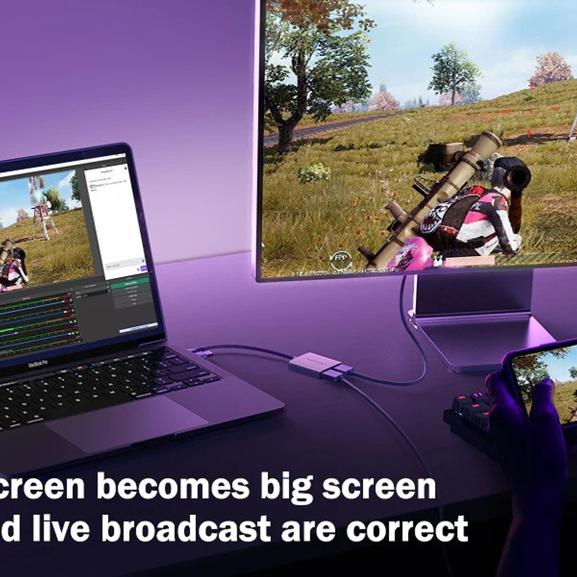 Lemorele AC07 Capturadora de Video 1080P USB y USB-C 5