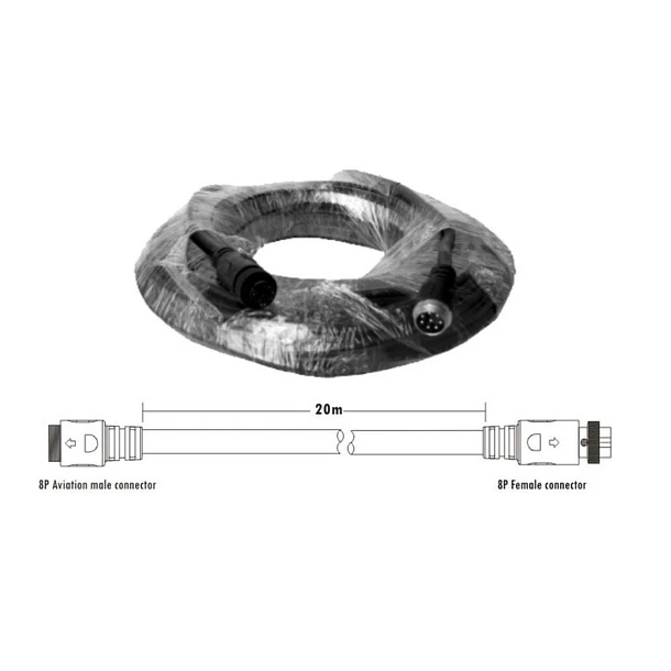 Itc Ts-20l Cable Itc Conectores Tipo Aviador 8 pines Hembra y Macho 1