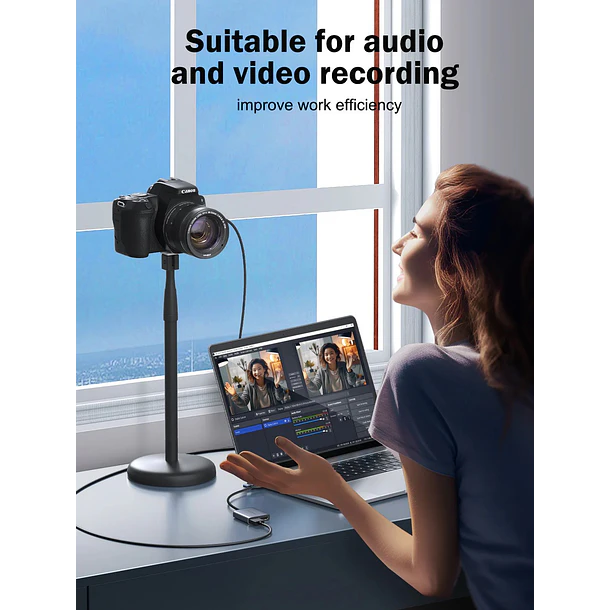 Lemorele AC07 Capturadora de Video 1080P USB y USB-C 8