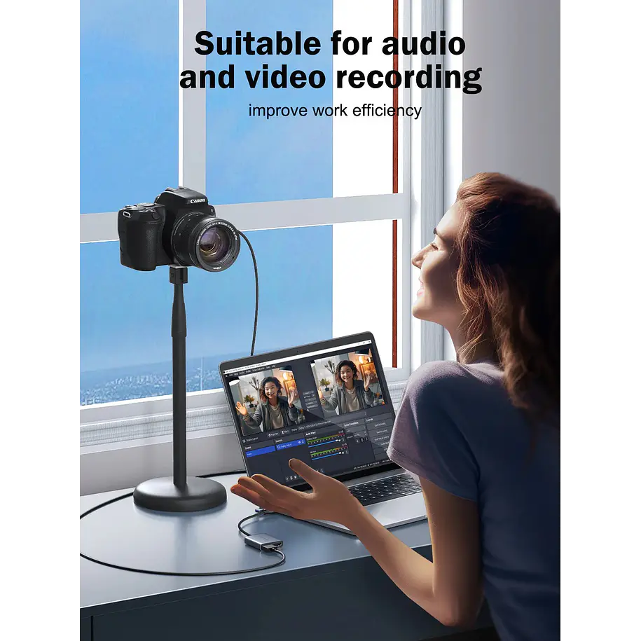 Lemorele AC07 Capturadora de Video 1080P USB y USB-C 8