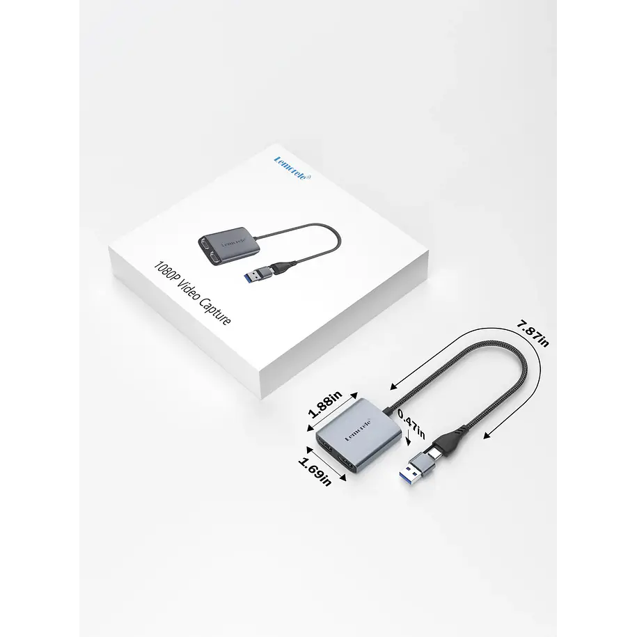 Lemorele AC07 Capturadora de Video 1080P USB y USB-C 11