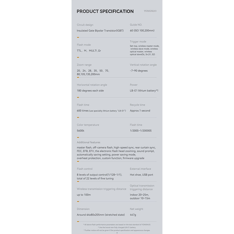 Yongnuo Flash YN690EX-RT Con 2 Baterías Recargable Para Canon HSS ETTL 14