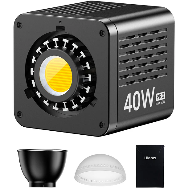 Ulanzi 40W PRO L023 Led Ultra Compacto y Potente Con Reflector,  Difusor y Fuente de Poder L075 2