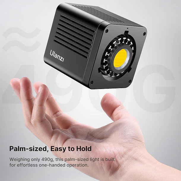Ulanzi 40W PRO L023 Led Ultra Compacto y Potente Con Reflector,  Difusor y Fuente de Poder L075 12