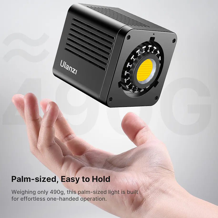 Ulanzi 40W PRO L023 Led Ultra Compacto y Potente Con Reflector,  Difusor y Fuente de Poder L075 12