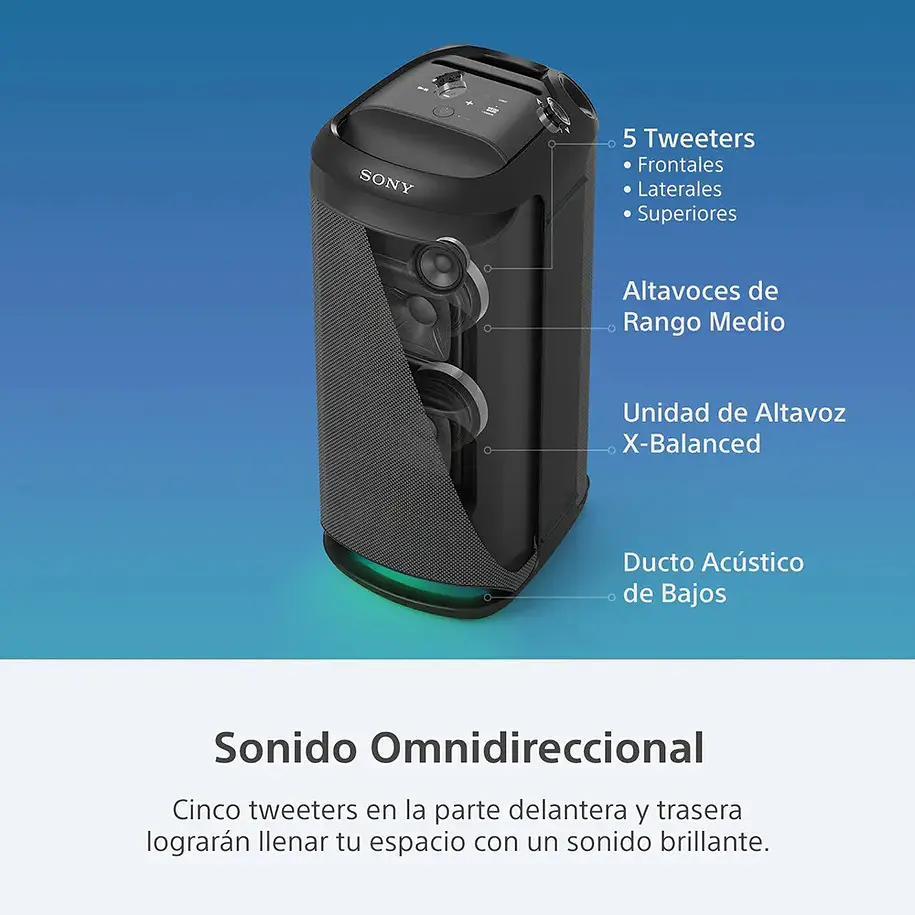 Sony Parlante inalámbrico XV800 de la serie X 8
